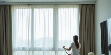 Delicate sheer drape cleaning forest-hill-vic Matty Curtain Cleaning